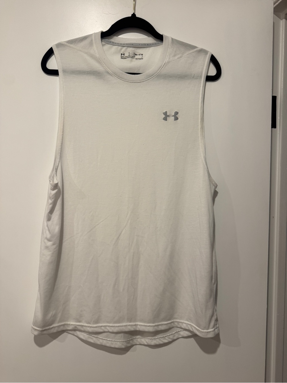 Under Armour White Muscle Tank | Size Medium